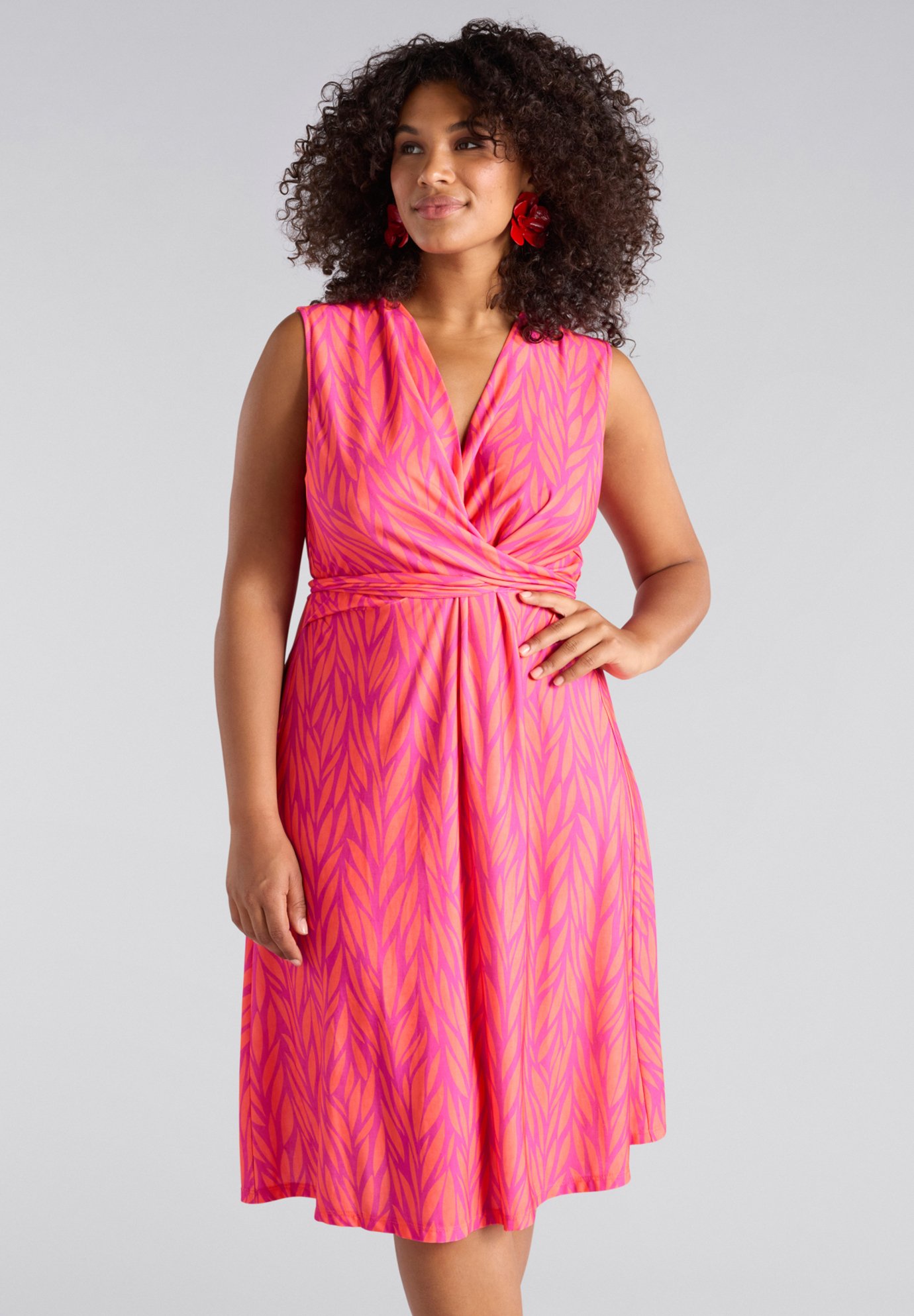 Fiorella Rubino STAMPATO - Jersey dress - fucsia/neon pink - Zalando