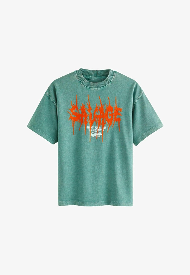 Next GRAPHIC - T-shirts print - green washed