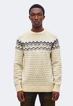 Fjällräven, ÖVIK SWEATER - Пуловер - light beige/navy