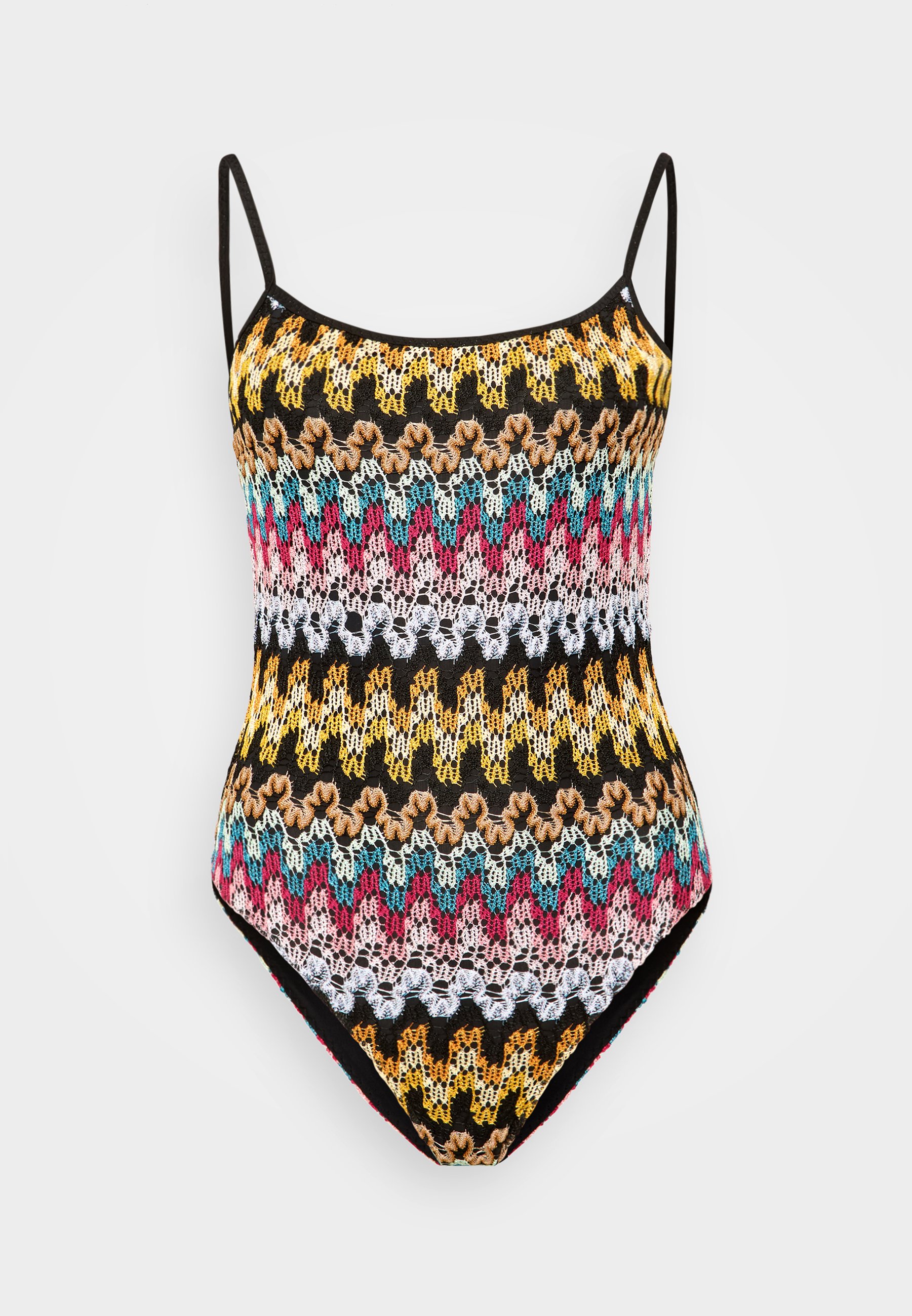 ワンピース MISSONI VISCOSE ONE-PIECE V-neck viscose blend zigzag lamé one-piece swimsuit