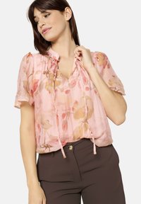 FLORAL TIE NECK FLUID  - Blouse - light pink