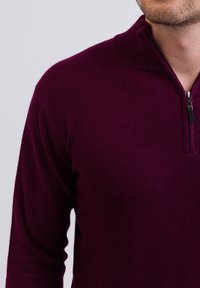 CASH-MERE STEHKRAGEN  - Cardigan - cranberry rot