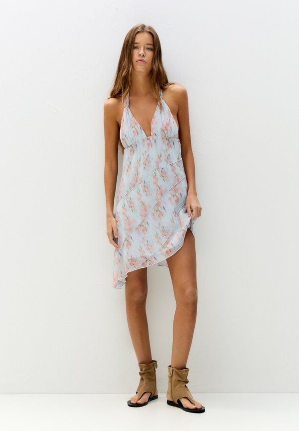 SHORT ASYMMETRIC FLORAL - Freizeitkleid