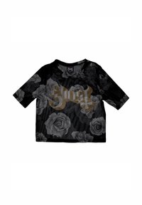Paradiso Clothing GHOST LOGO AND ROSES CROP - Blouse - black