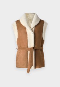 Waistcoat - brown/cream