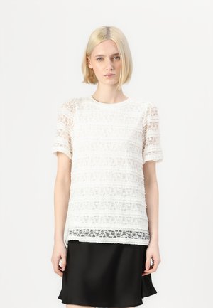 VICHIARA O NECK  - T-shirt basique - cloud dancer