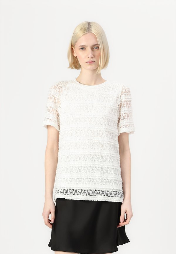 VICHIARA O NECK  - Basic T-shirt - cloud dancer