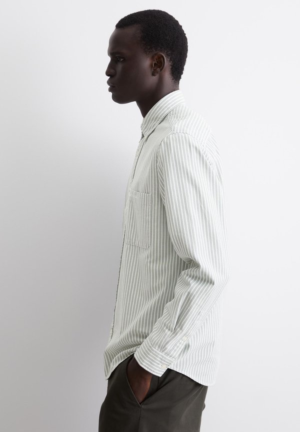 BUTTON DOWN COLLAR LONG SLEEVES ONE CHEST POCKET ROUND HEM - Shirt - multi luscious moss3