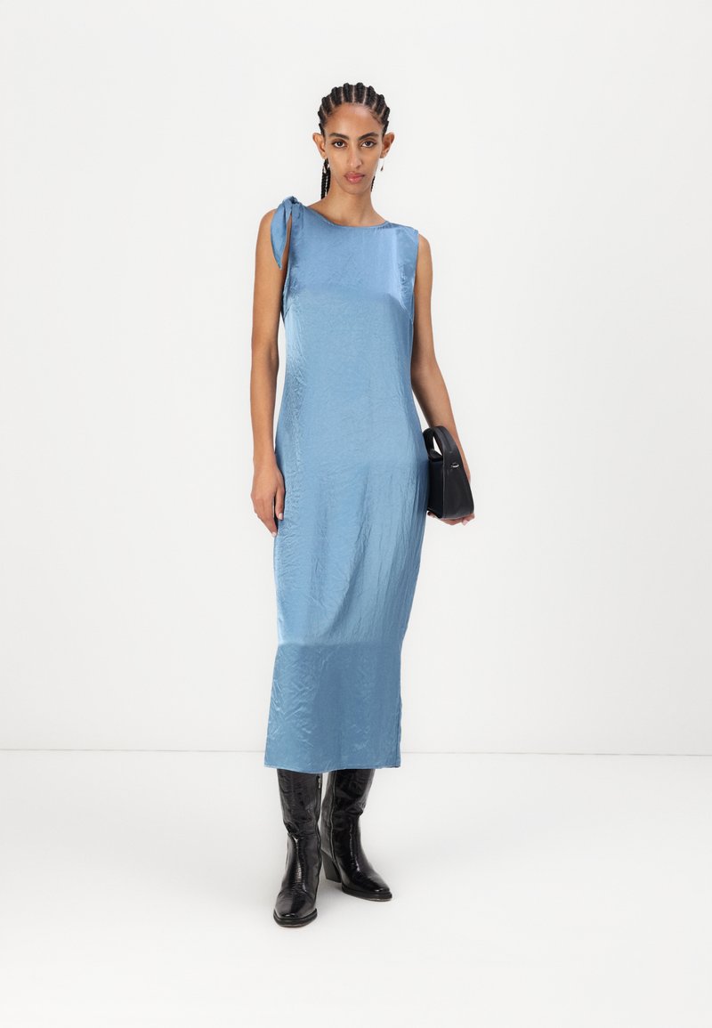 blue medieval princess dresses Palma Low Back Strappy Maxi Dress Baby Blue main image 1
