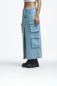 2Y Studios - FIA SKIRT - Jeansrock - light blue Thumbnail-Bild 1