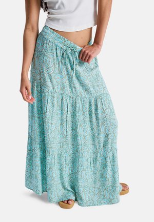 Roxy AFTER HOURS CRINCKLE MAXI SKIR - Maxisukňa - oil green wildside paisley