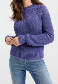 WE Fashion Stickad tröja - purple