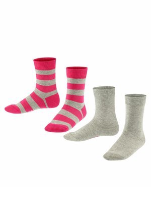 FALKE HAPPY STRIPE 2-PACK - Chaussettes - light grey