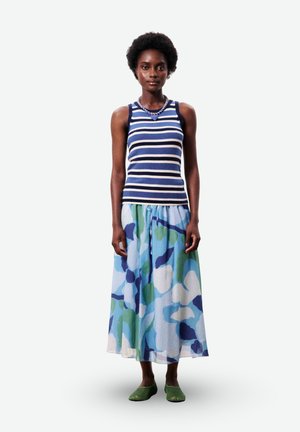 FRNCH SARGASSO - Jupe trapèze - nenufar bleu