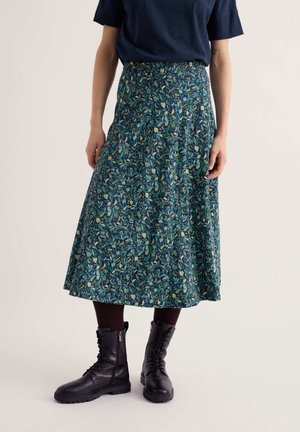 Seasalt Cornwall, SEASALT CORNWALL ORCHARD SKIRT - Φούστα σε γραμμή Α - navy - garden peas maritime