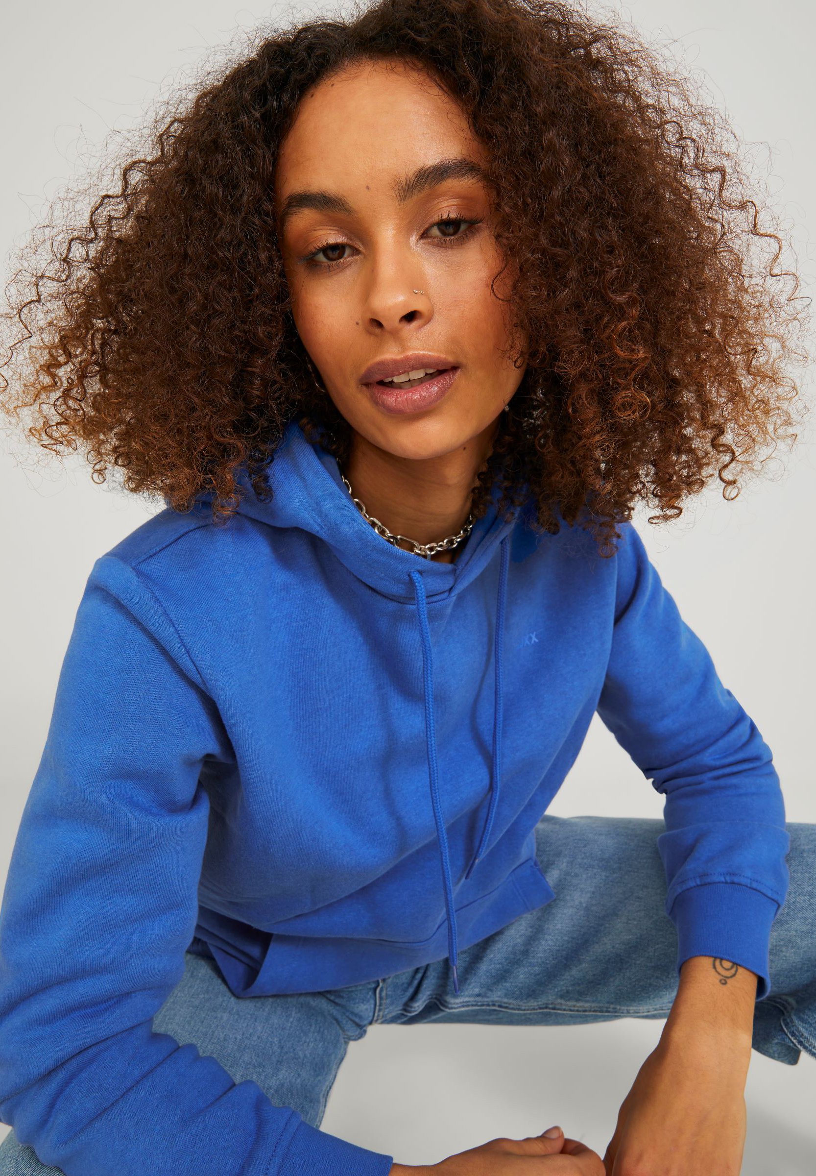 Felpa Con Cappuccio Jack &amp; Jones Donna - Tessuto Spazzolato Morbido, Cotone E Poliestere