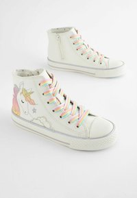 Next STANDARD FIT F - Sneaker high - white rainbow unicorn