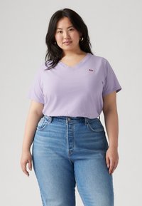 Levi's® Plus PERFECT VNECK TEE - Tricou cu imprimeu - heirloom lilac