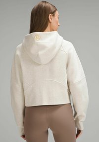lululemon SCUBA OVERSIZED HALF-ZIP - Mikina s kapucňou - heathered bone gold