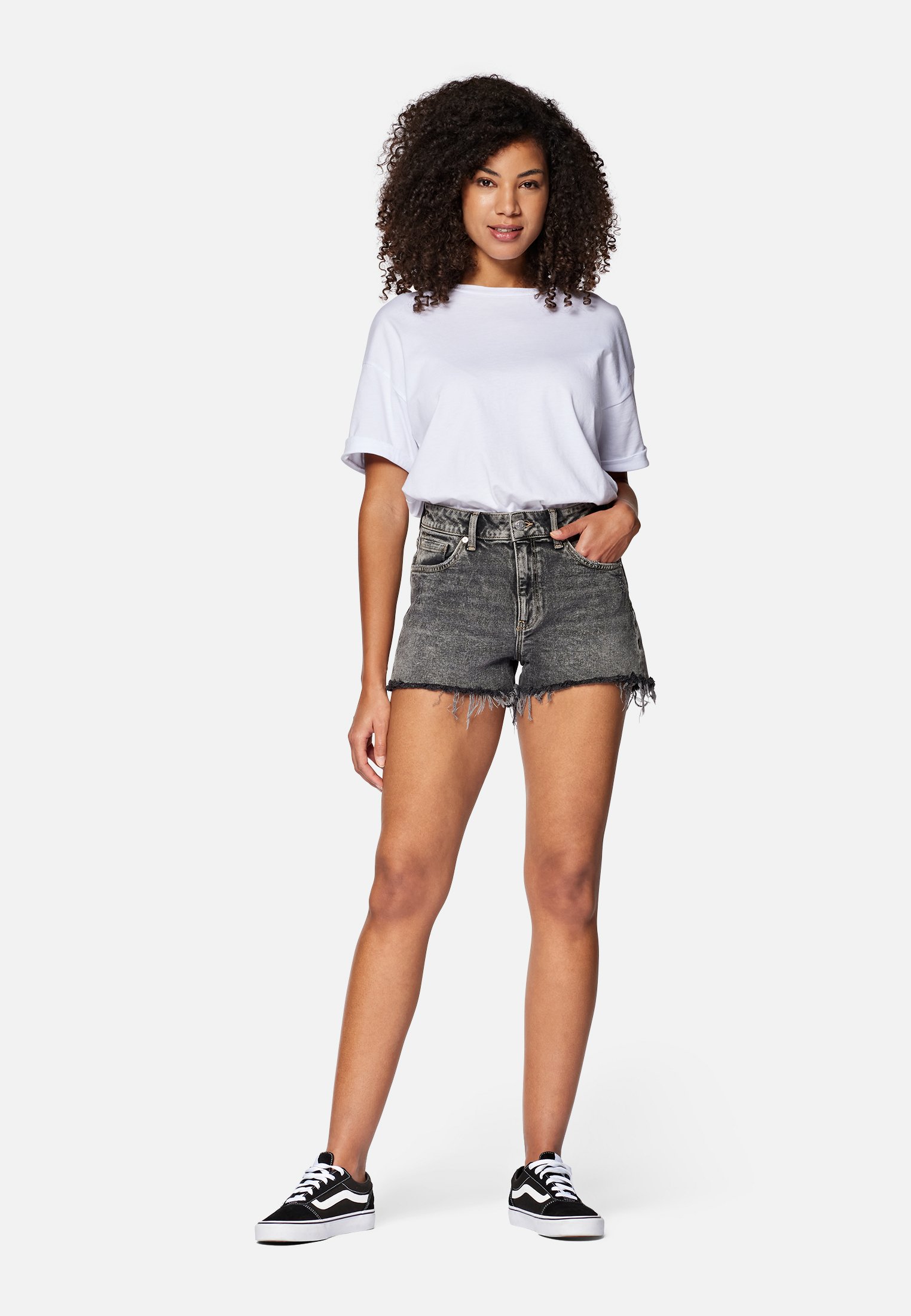 Mavi ROSIE - Denim shorts - grey str 
