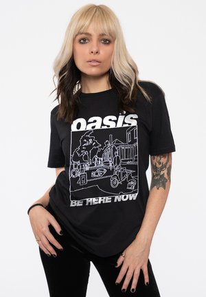BE HERE NOW LINE DRAWING - Print T-shirt - black
