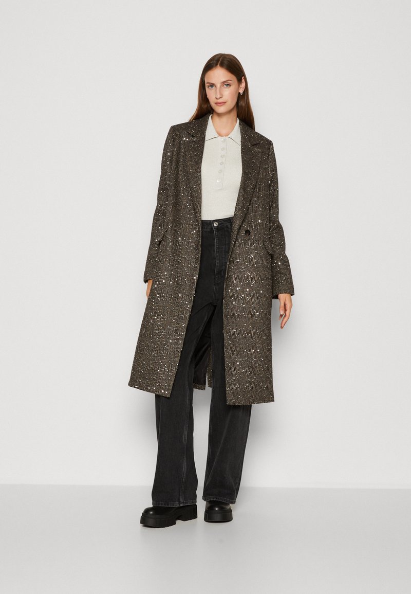 Scotch & Soda SINGLE BREASTED HERRINGBONE SEQUIN COAT 
