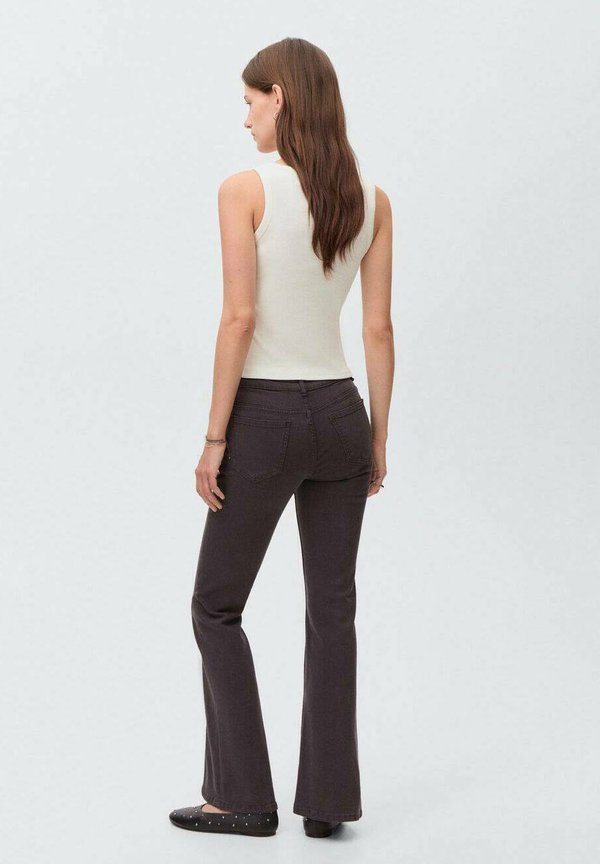 WITH OPENING TEEN - Bootcut jeans - charcoal4