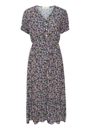 Cream LINA - Vestido camisero - navy flower print