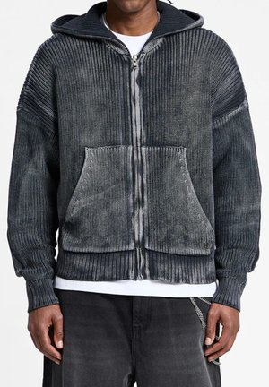 ESSENTIAL ZIP - Felpa con cappuccio - black