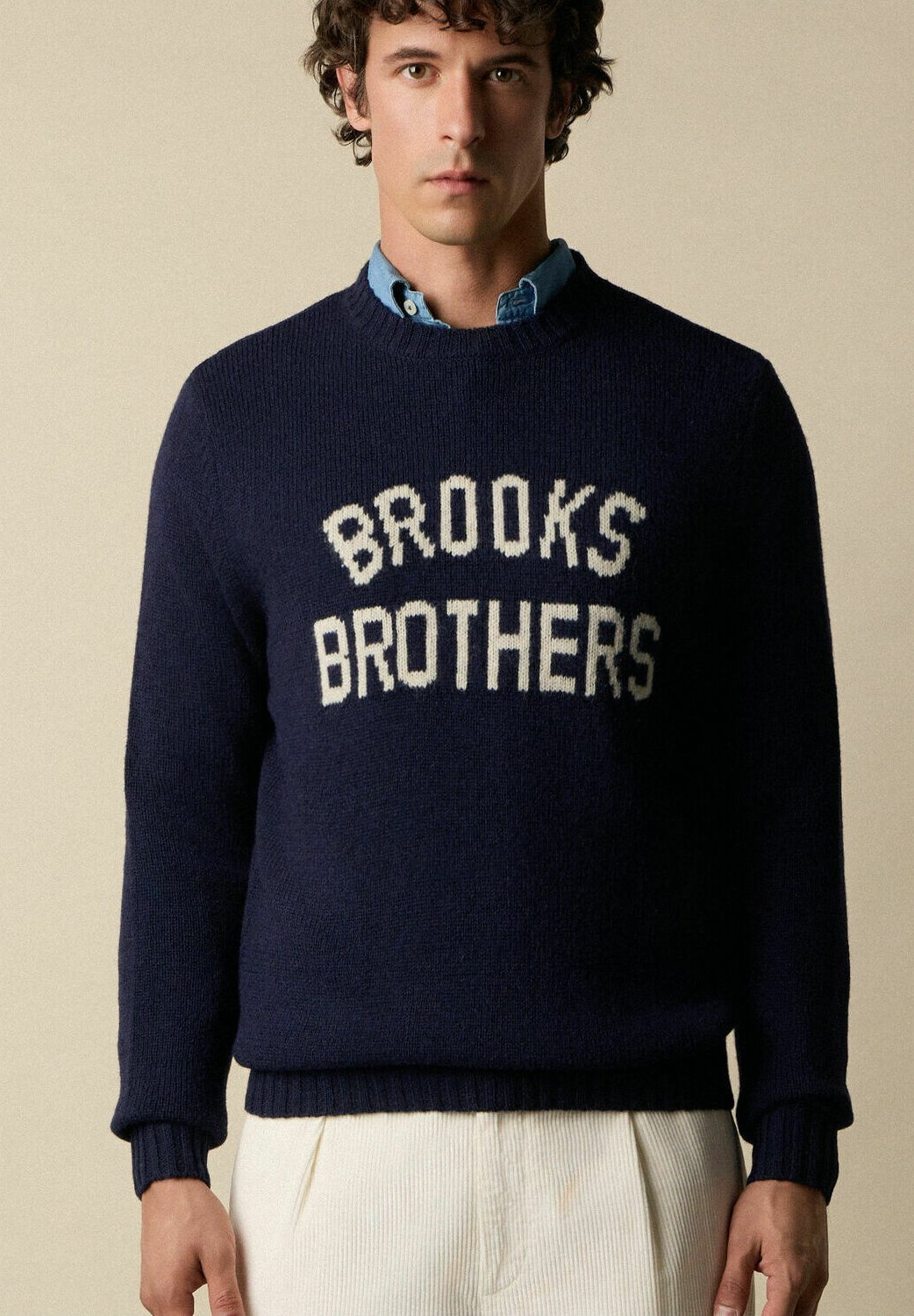 Sweater Maglione Brooks Brothers Felpe Brooks Brothers In Lana Blu