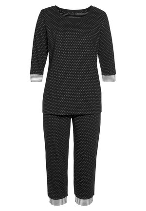 LASCANA Pyjama - schwarz-gepunktet