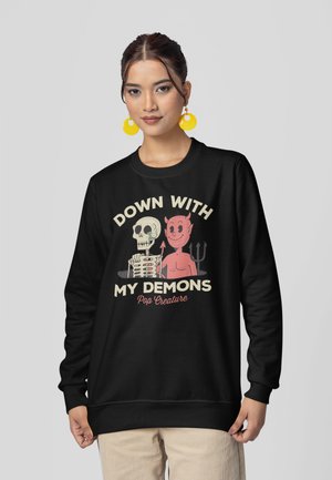 Langærmet T-shirt - black