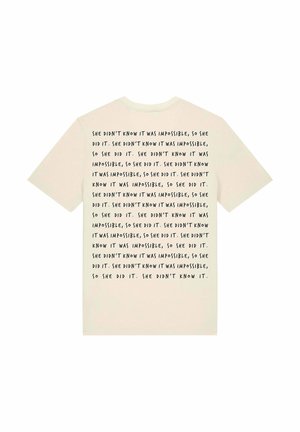 IMPOSSIBLE BACK HEAVYWEIGHT - T-shirt imprimé - off white