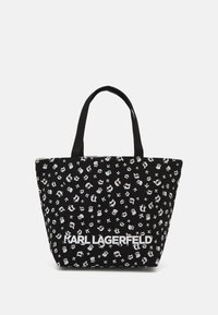 KARL LAGERFELD IKON ALL-OVER PRINT REVERSIBLE - Geantă de pânză - black/natural