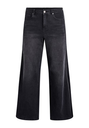 Zizzi, JEANS IN WEITER PASSFORM MIT VERTIKALEN DENIMDETAILS - Τζιν καμπάνα - grau