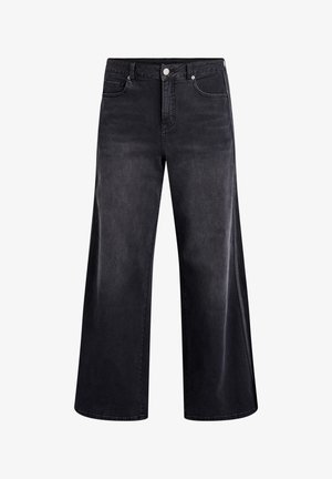 Zizzi, JEANS IN WEITER PASSFORM MIT VERTIKALEN DENIMDETAILS - Τζιν καμπάνα - grau