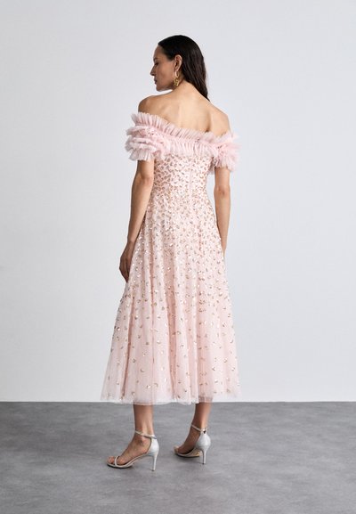 Needle & Thread AUTUMN LEAVES OFF SHOULDER BALLERINA DRESS - Gallakjole - dusk pink/caramel