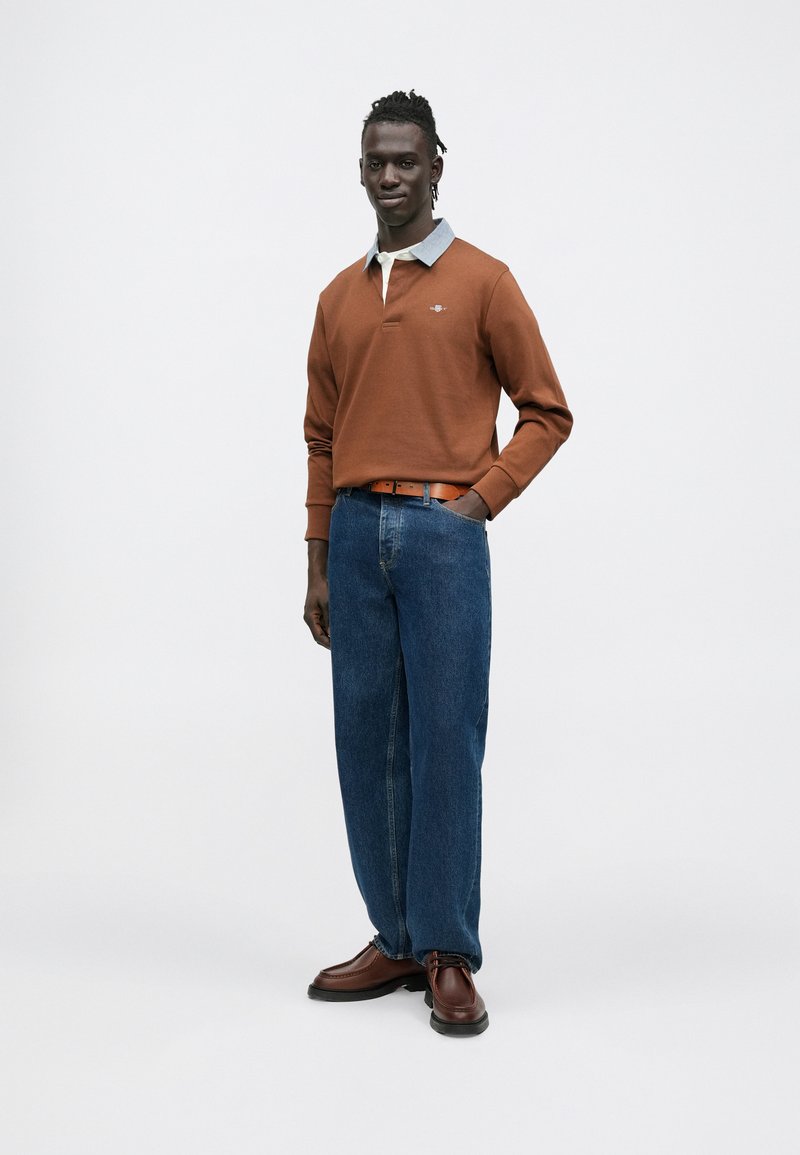 GANT RUGGER - Top s dlouhým rukávem - mahogany brown