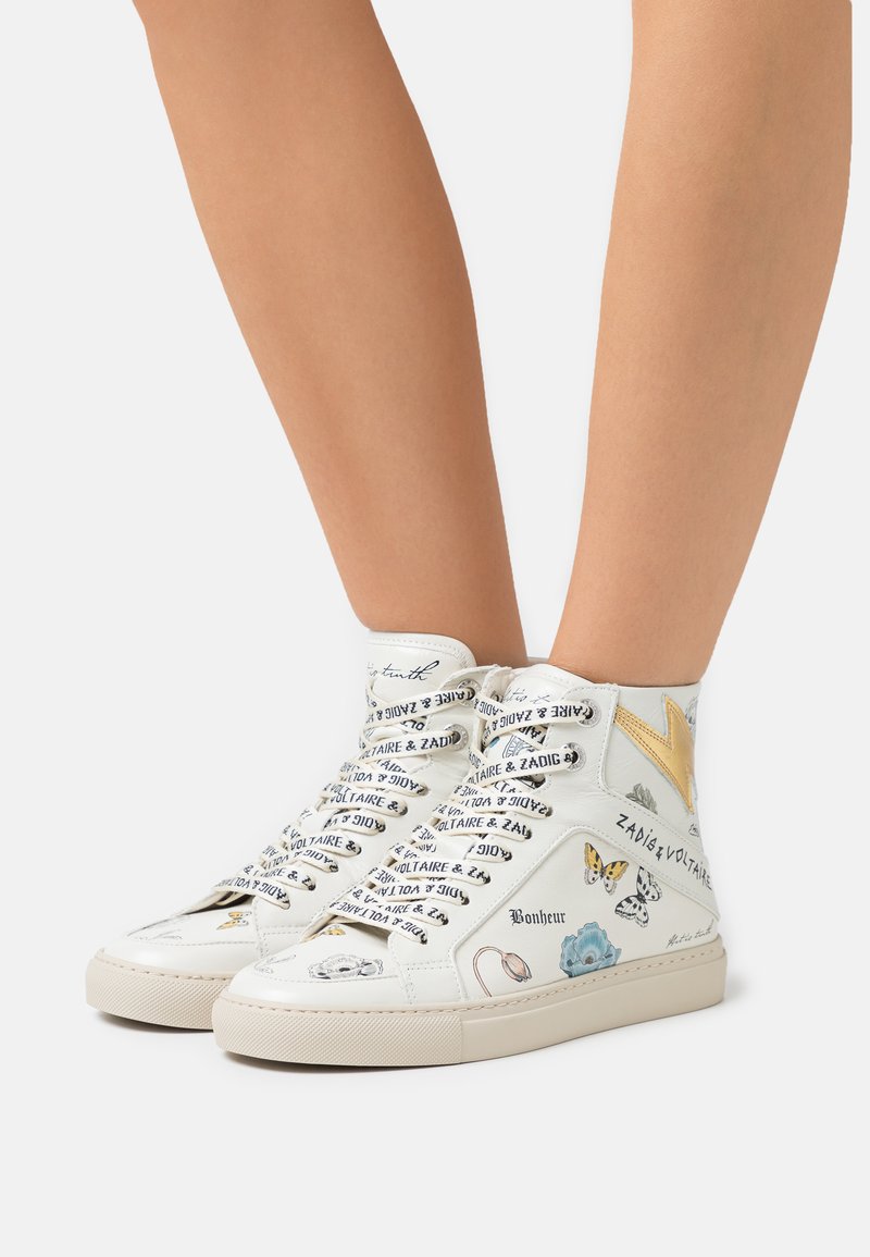 Zadig & Voltaire BRITISH FLOWER GRAF Sneaker high white/weiß