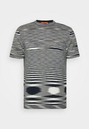 Missoni SHORT SLEEVE - Nyomott mintás póló - space-dye/navy/white