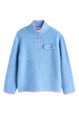 Next, REGULAR FIT - STAND NECK POCKET - Strickpullover - light blue/pink tipped