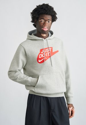 CLUB - Sweat à capuche - grey heather/smoke grey/white