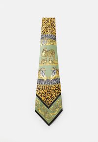 TIE WITH WILD CATS PRINT UNISEX - Slips - green/black