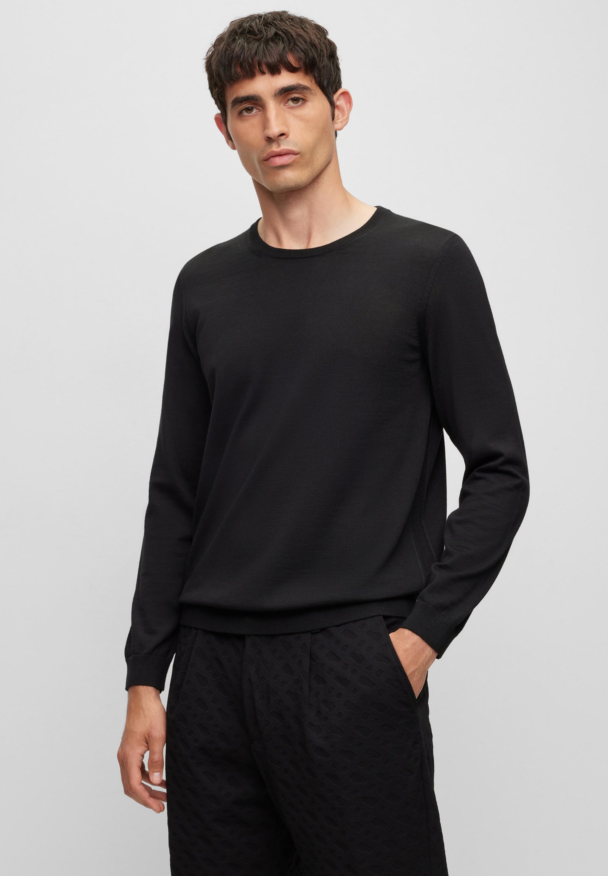 BOSS LENO P - Strickpullover - black/schwarz - Zalando.de 