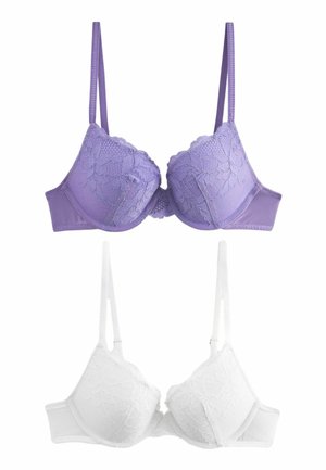 2 PACK - Tõstev rinnahoidja - white purple