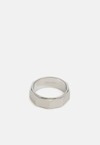 Calvin Klein BRUSHED POLISHED FACETED BOLT RING - Ring - silver-coloured