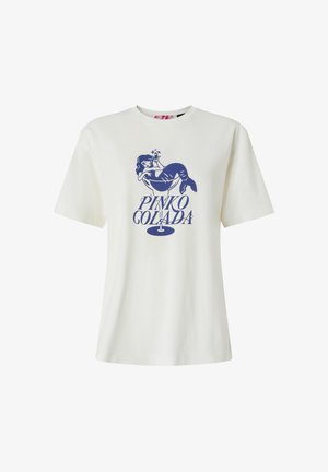Pinko, STREPITOSO - Majica kratkih rukava s printom - white blue