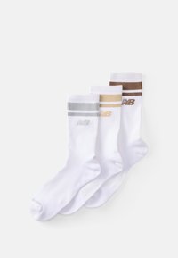 RUN MIDCALF UNISEX 3 PACK - Športne nogavice - white grey/desert clay/earth shadow