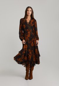 ANDIATA GISLA - Juhlamekko - black/apricot