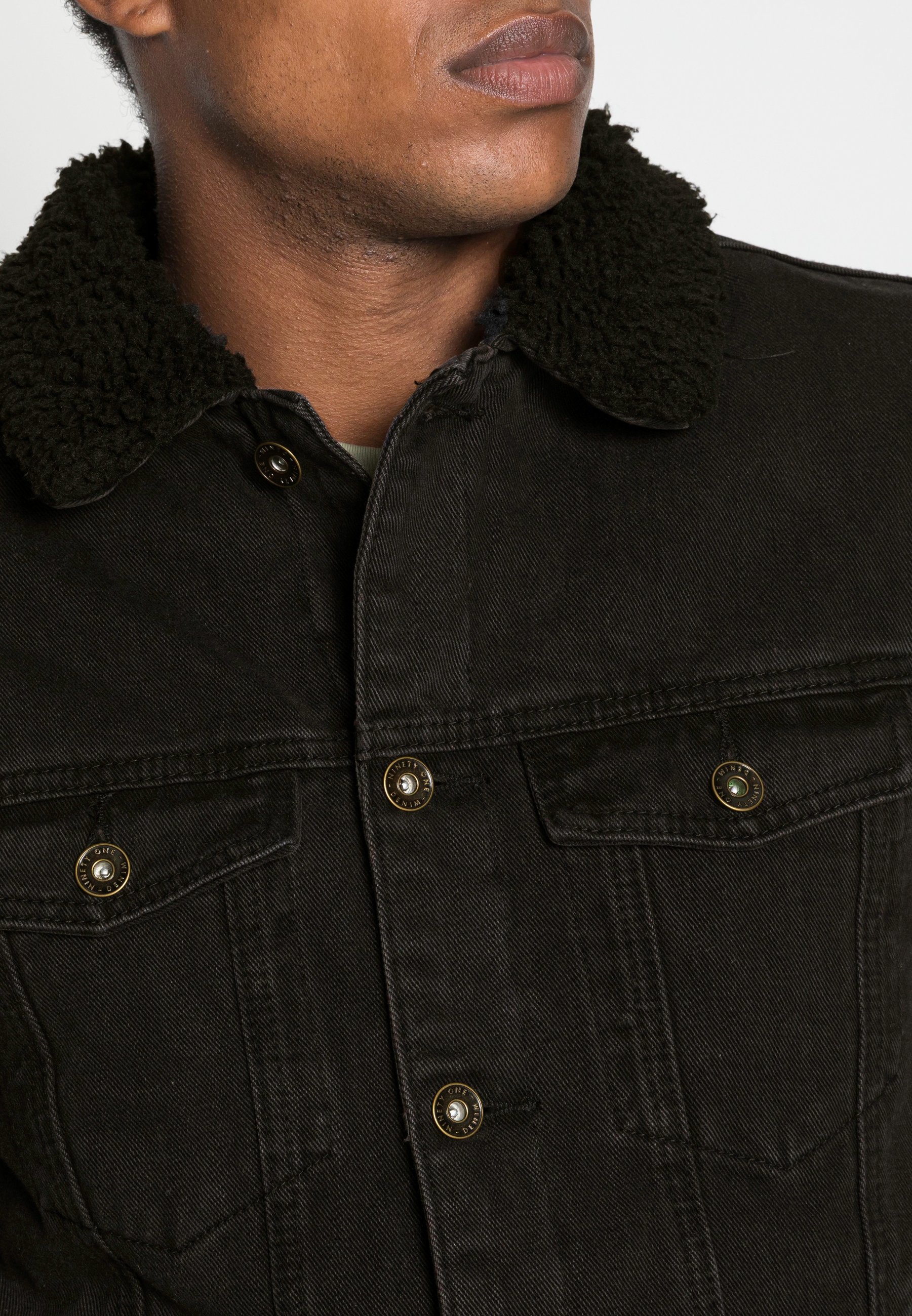 borg denim jacket cotton on